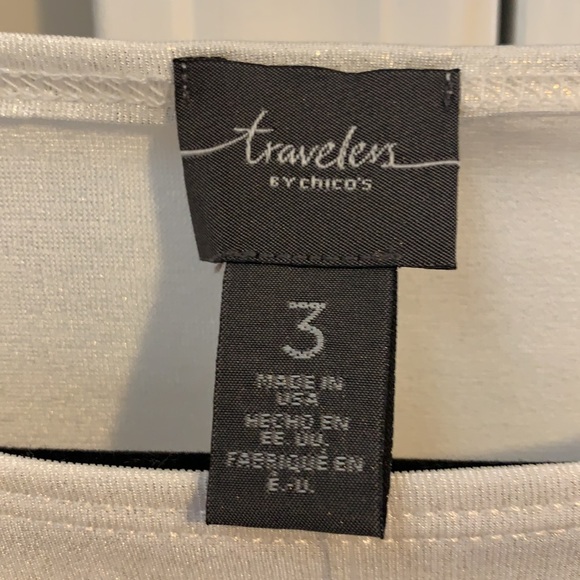 Chicos shimmery goldish sleeveless top size 3 NWT - Picture 2 of 6